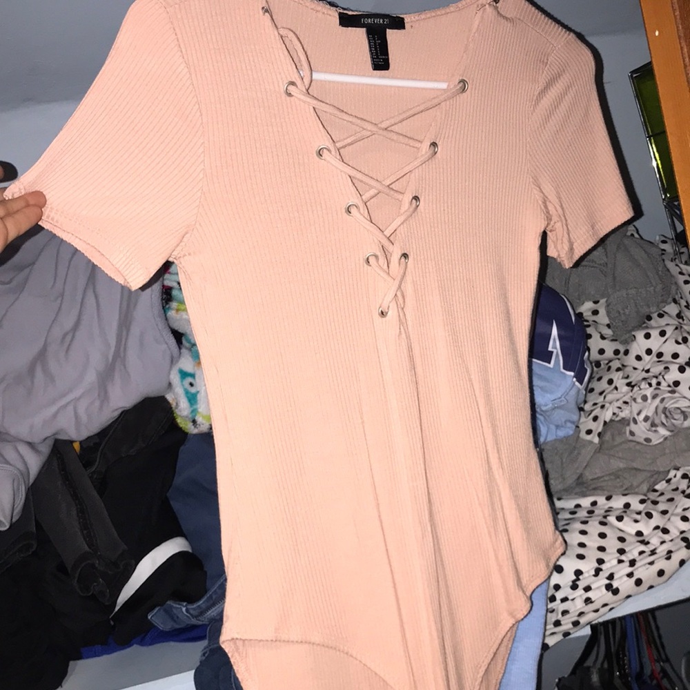 Pink body suit